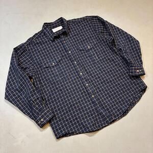 Vintage CC Filson Co. Men's Wool Windowpane Button-Up Shirt - XL